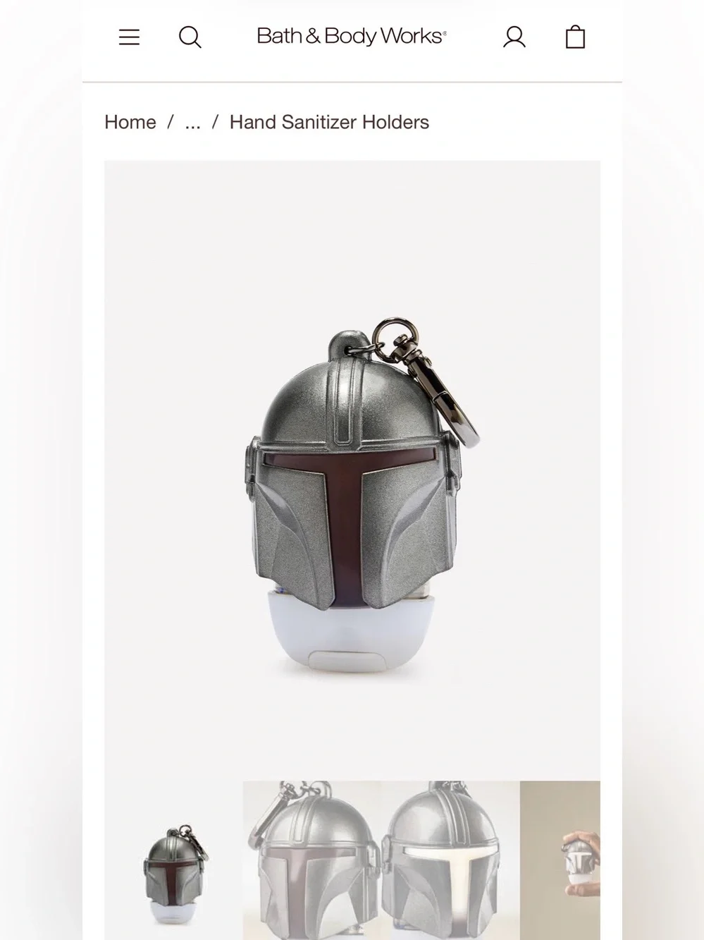 Bath & Body Works Star Wars Mandalorian PocketBac Light Up Hand Sanitizer Holder